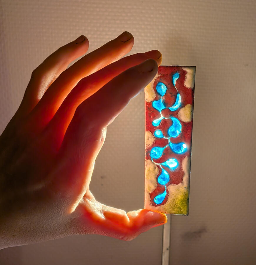 Vitrail miniature avec la technique du Pliques a jour