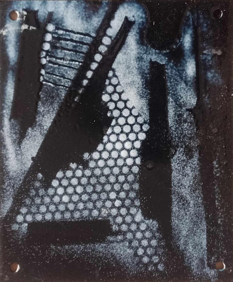 Des chutes sans gravité, ( email sur acier, 18*15 cm)