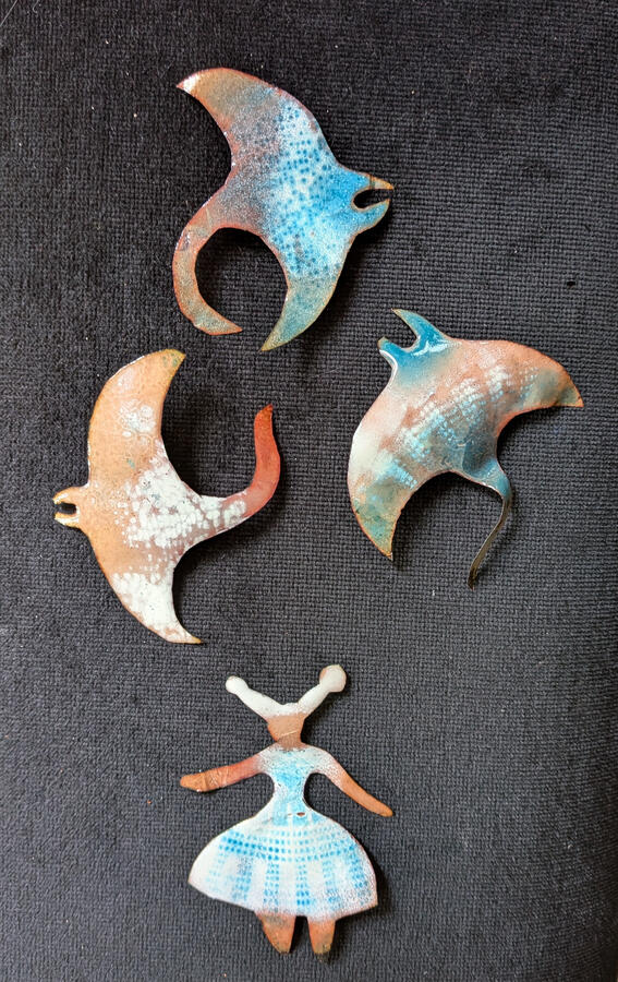 Tableau, &quot;Petite éleveuse de raie manta&quot;