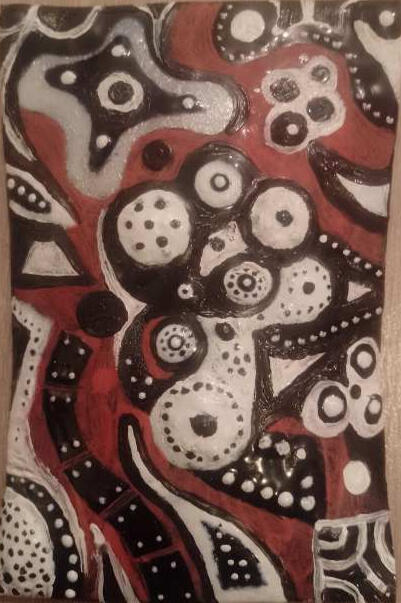 Untitled, (email sur acier, 10*15 cm)