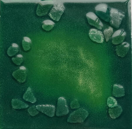 Les confettis, ( email sur acier, 10*10 cm)