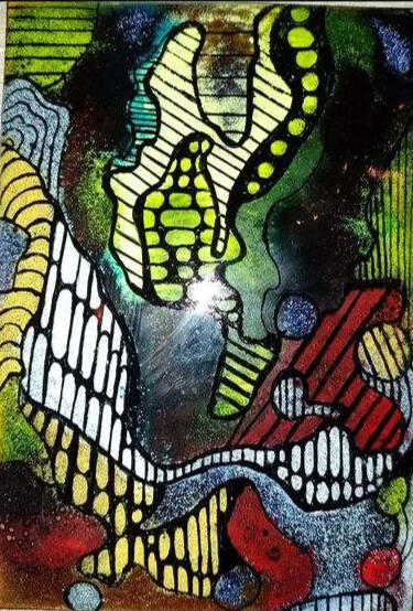 strates identité, ( email sur cuivre, 15*10 cm)