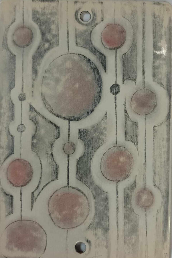 Guirlande de Noël, collection d&#39;instants en suspension dans des bulles de verre, ( email sur acier, 15*10 cm)