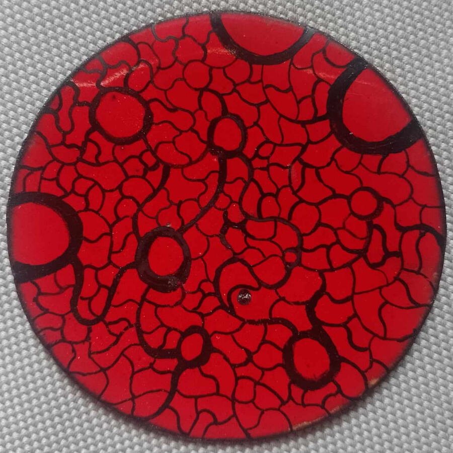 untitled, ( email sur cuivre, 9 cm de diamètre)