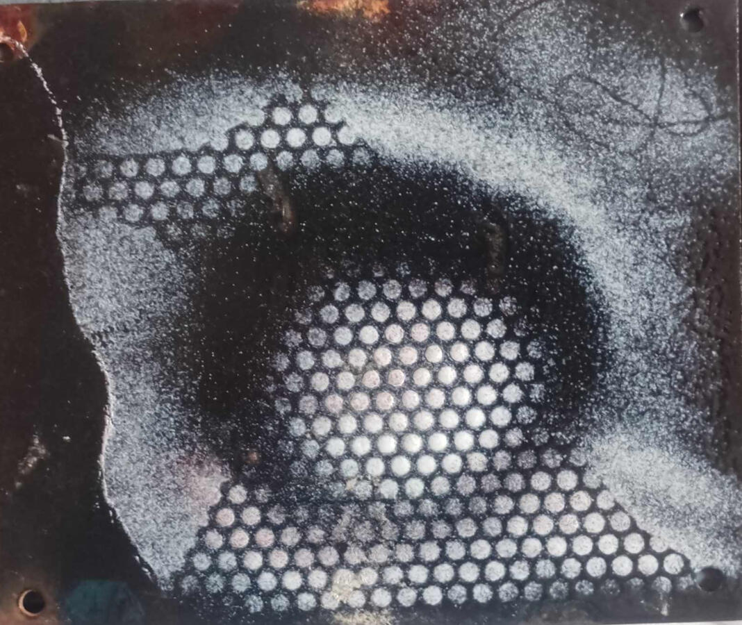 Territoires en friches, ( email sur acier, 18*15 cm)